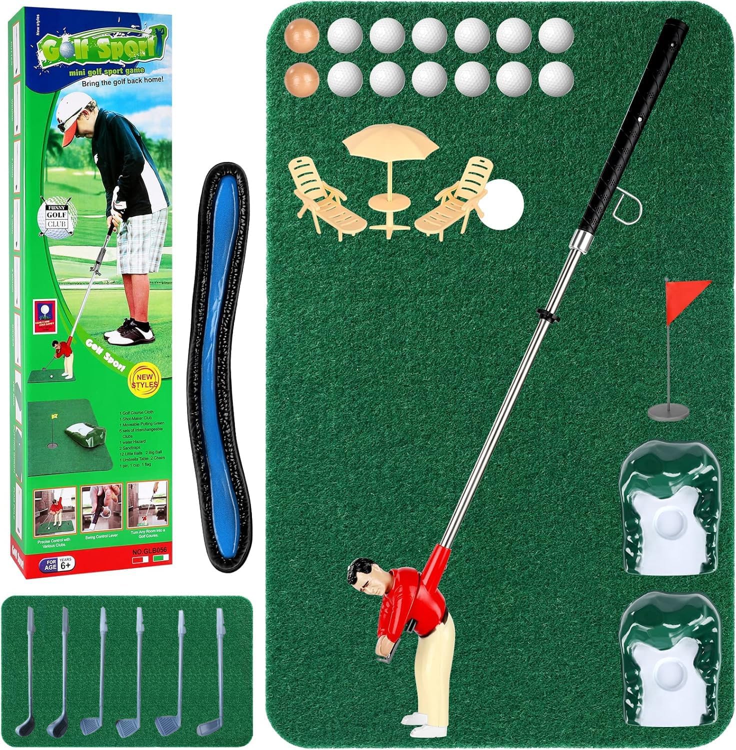 Wassteel mini golf game indoor set front view