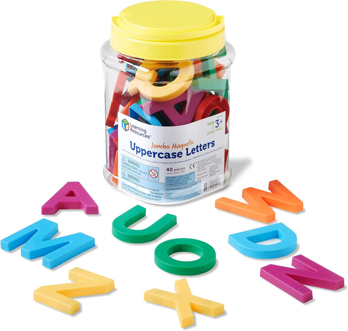 Learning Resources Jumbo Magnetic Uppercase Letters set front view