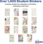 Avery student sticker pack variety view