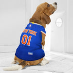 Pets First New York Knicks dog basketball tank top side angle