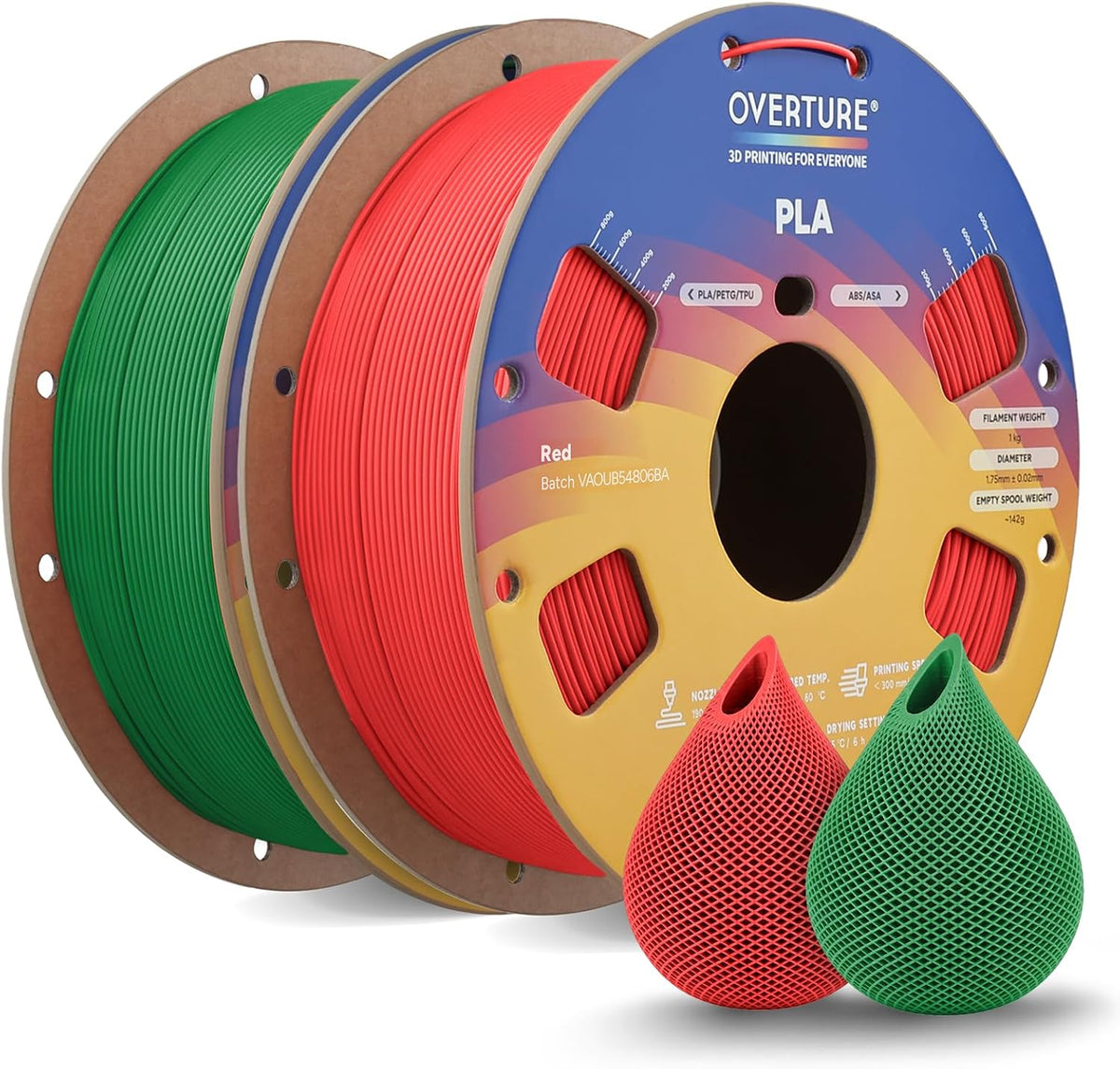 OVERTURE High Speed PLA Filament 1.75mm 3D Printer Filament,1kg Light Blue | Neatly Wound 1kg Spool (2.2lbs) Rapid PLA, Dimensional Accuracy +/- 0.02 mm, Fit Most FDM 3D Printers (Light Blue) - Image 9