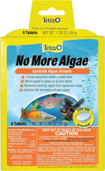 Tetra No More Algae Tablets front view packaging for freshwater aquarium maintenance