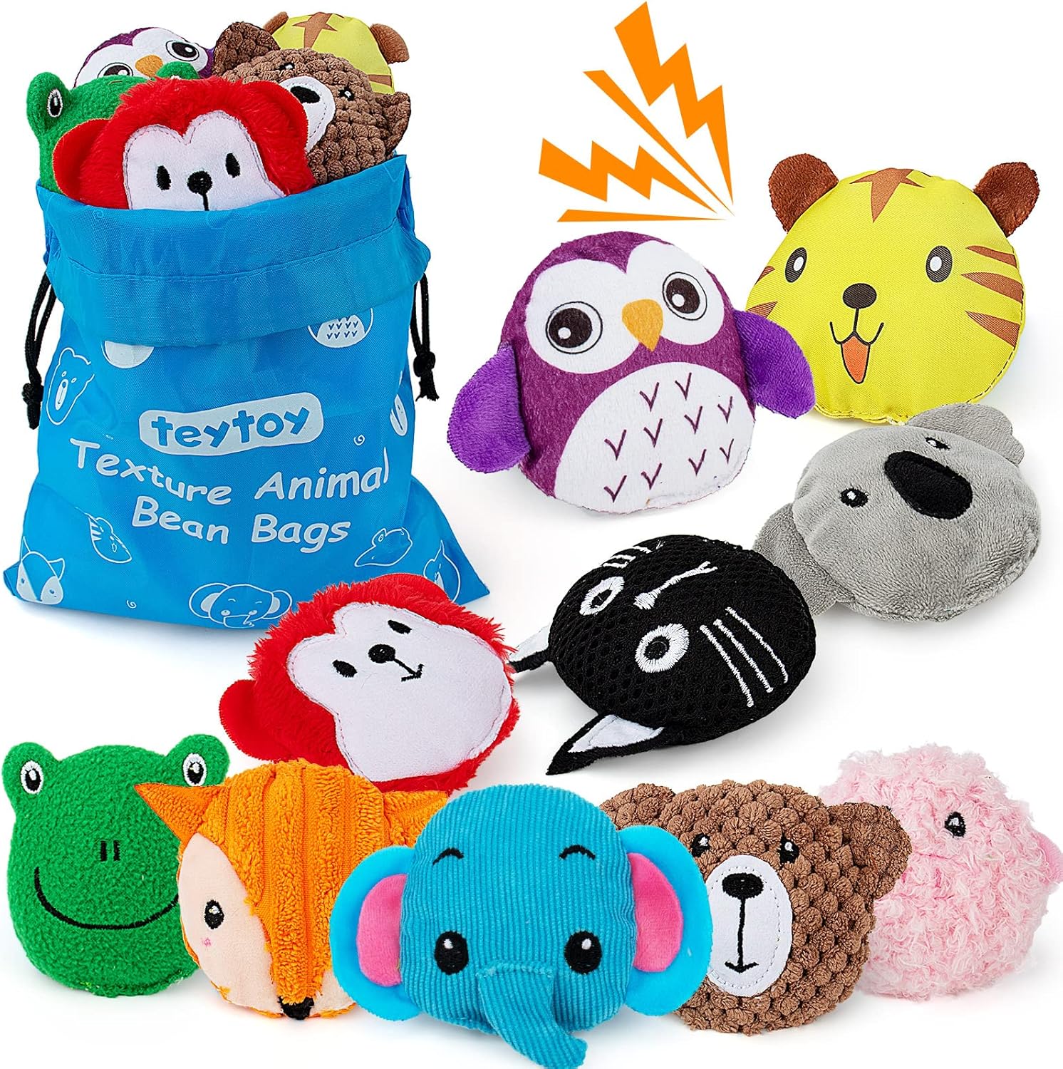 Teytoy sensory bean bag 10 pack set front view