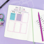 Paperage notebook ribbon bookmark and rounded corners closeup