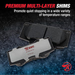 Raybestos automotive replacement brake pad side profile