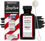 Angelus leather dye jet black front view bottle