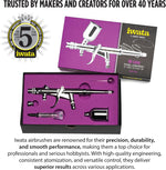Iwata Hi-Line HP-TH airbrush showing 0.5 fluid ounce gravity feed cup