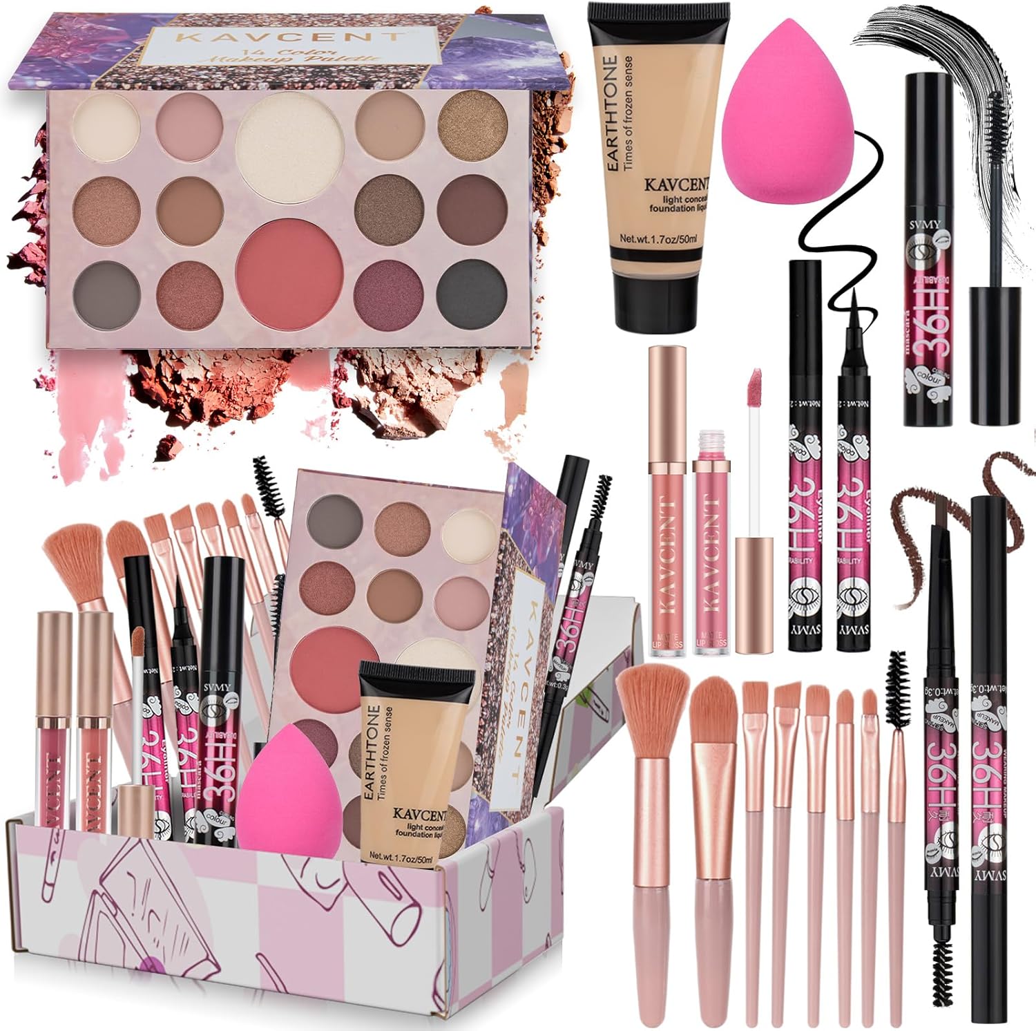 Makeup Kit for Teens Women Full Kit Makeup Sets for Women Foundation Eyeshadow Makeup Gift Set for Teen Girls Christmas Makeup kits for Teenagers 10-12 - Image 1