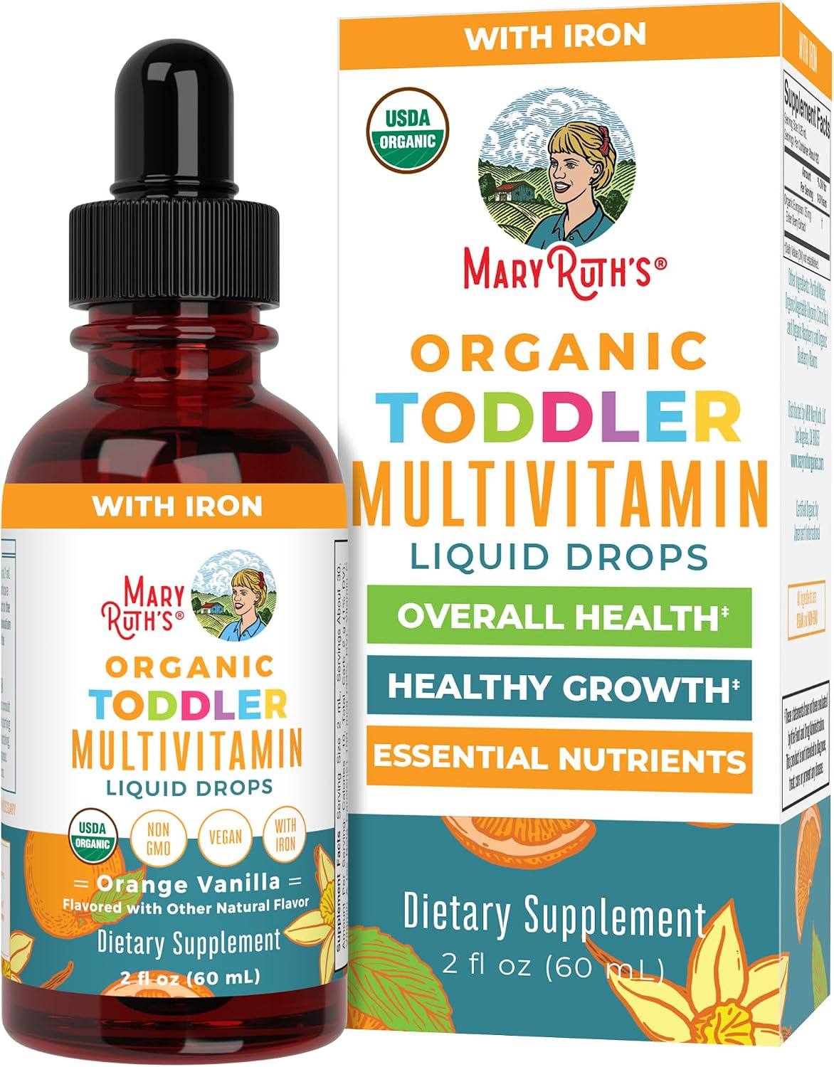 MaryRuth's Organic Toddler Multivitamin Drops,Vegan,Sugar Free,30 Servings | Vitamin A C D E B6 B12 Zinc, Healthy Growth Support, Immunity & Bone Health & Cognitive Function - Image 11