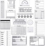 Zonon journal stamps front view packaging and sheets