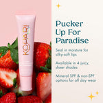 Kopari ceramide hydrating lip balm cap removed product display