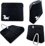 Swaggly slim pocket sized dog walking bag showing gray interior