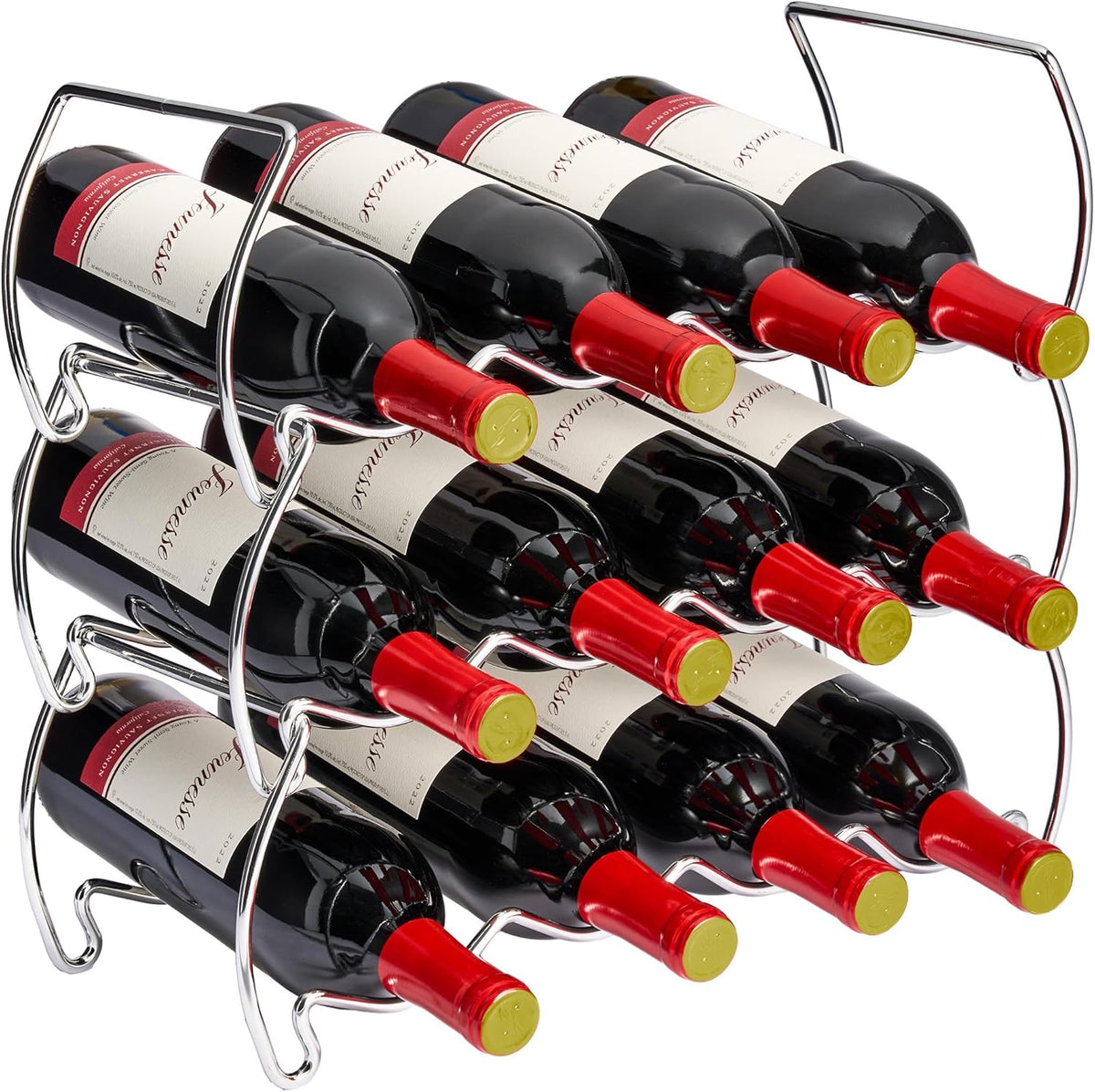 Sorbus metal wine rack front view countertop storage