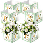 Bucherry baby shower centerpiece flower boxes front view