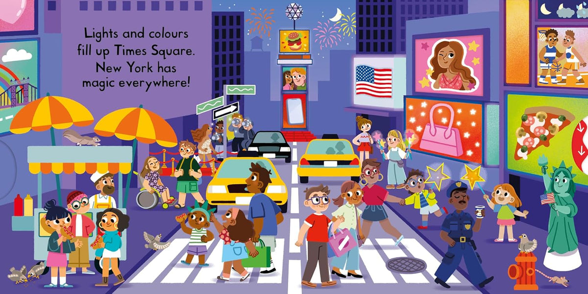 Central Park boat ride illustration spread