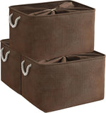 Foldable Small Storage Baskets with Strong Cotton Rope Handles [6-Pack] Gray Collapsible Storage Bins Set Works Room Storage, Nursery Baskets - Image 10