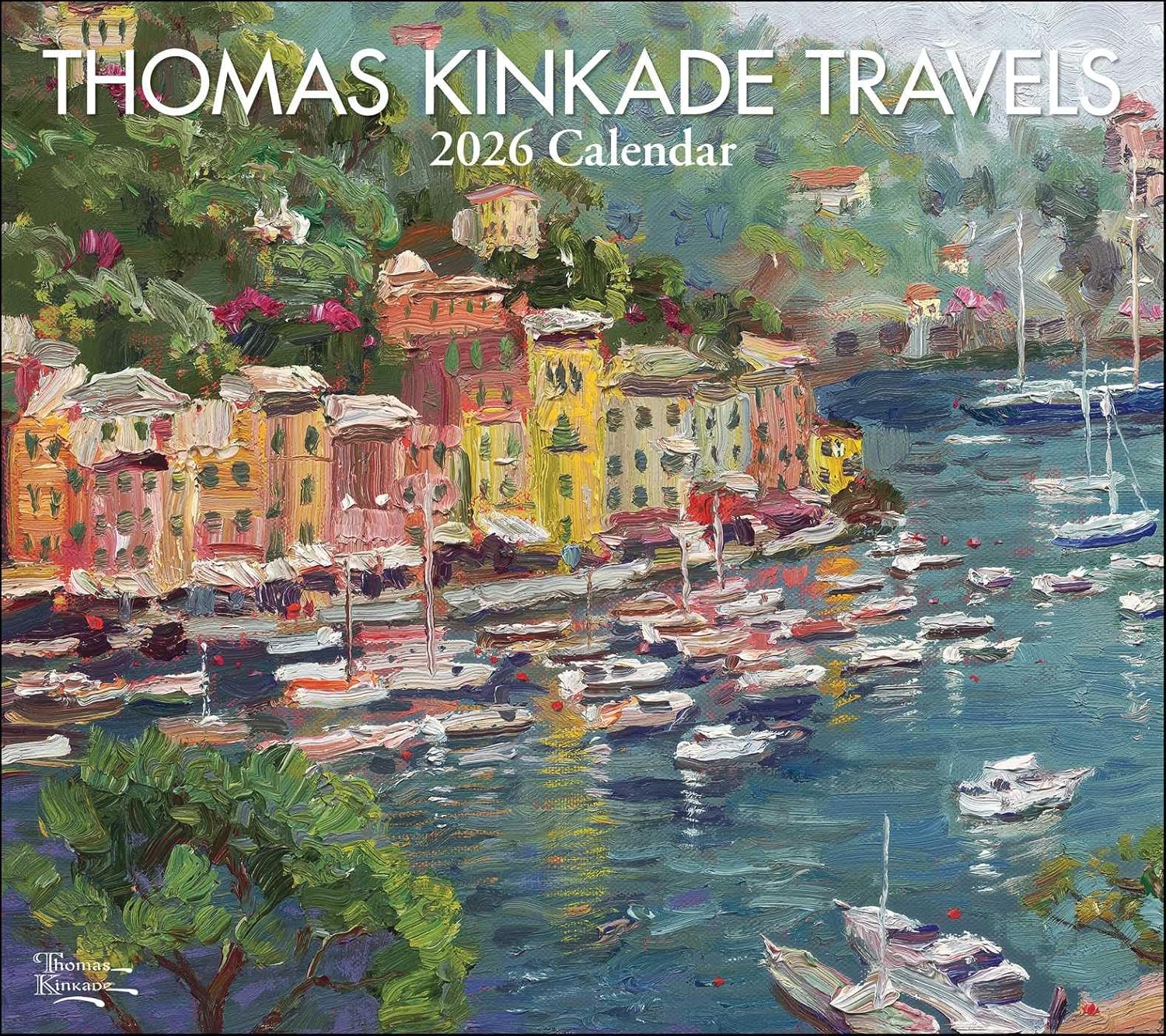 Thomas Kinkade Travels 2026 Deluxe Wall Calendar - Image 1