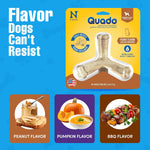 Medium dog breed dental care chewing bone in peanut flavor formulation