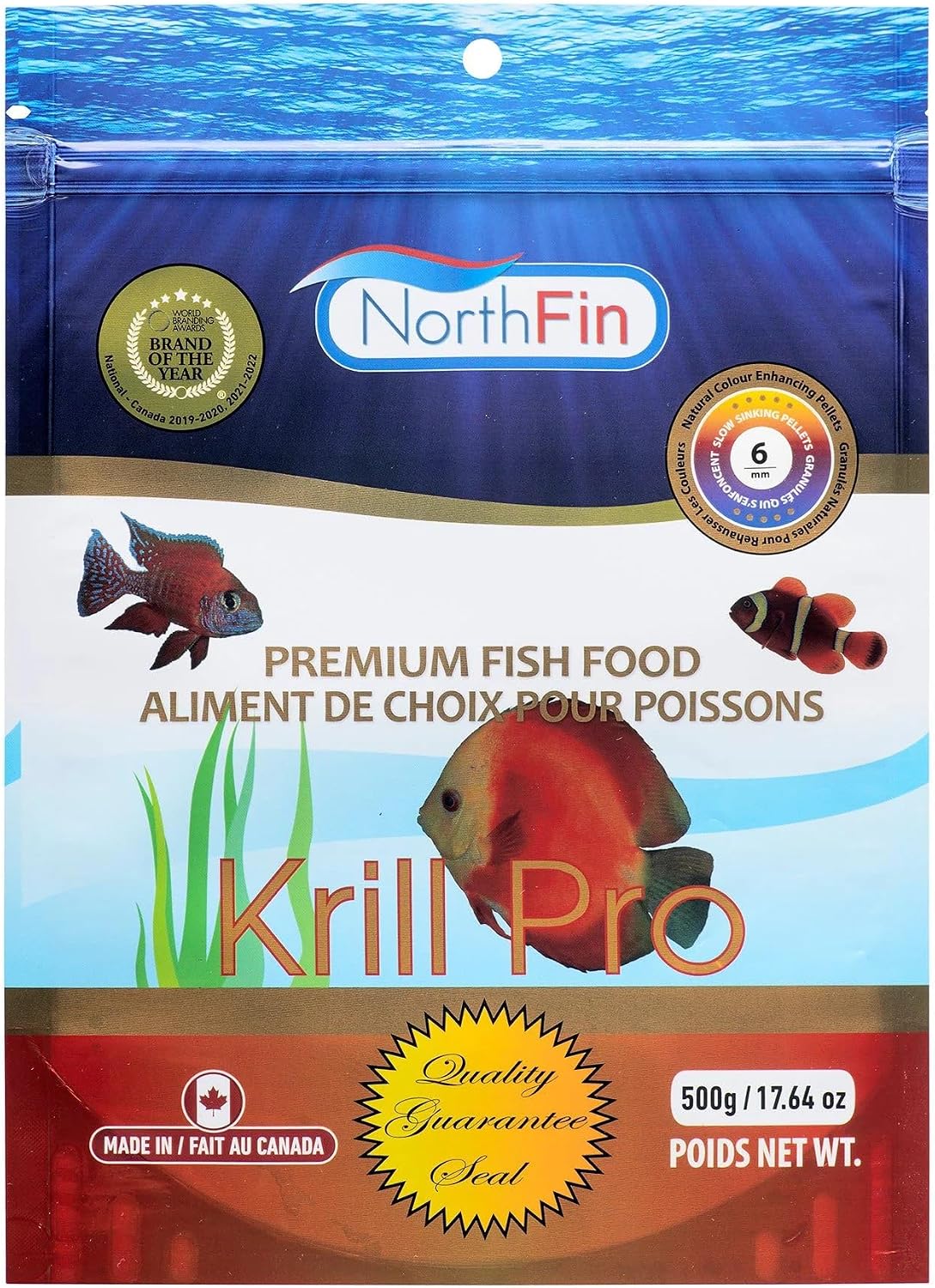 Northfin Krill Pro Fish Food, Slow-Sinking Pellets, 1mm, 80g | Krill Pro Formula; slow-sinking pellets for carnivorous & omnivorous fish; whole Antarctic krill meal; crafted in Canada - Image 10