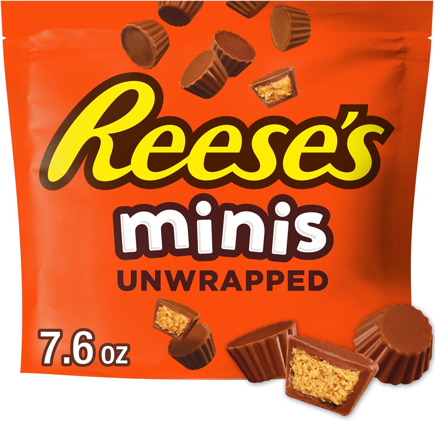 Reese's Minis milk chocolate peanut butter cups front view packaging