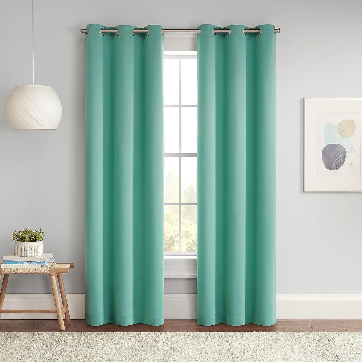 Eclipse Darrell Blackout Rod Pocket Curtain, 37x63, Indigo - Image 13
