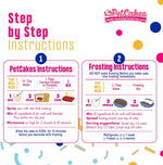 Complete set contents including frosting and candle
