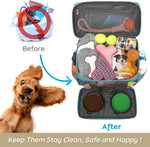 Side view of Pmpete dog travel bag with bungee cord