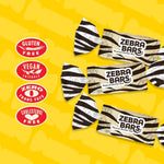 Atkinson's crunchy peanut butter bites displayed on a serving plate emphasizing their grab and go convenience.