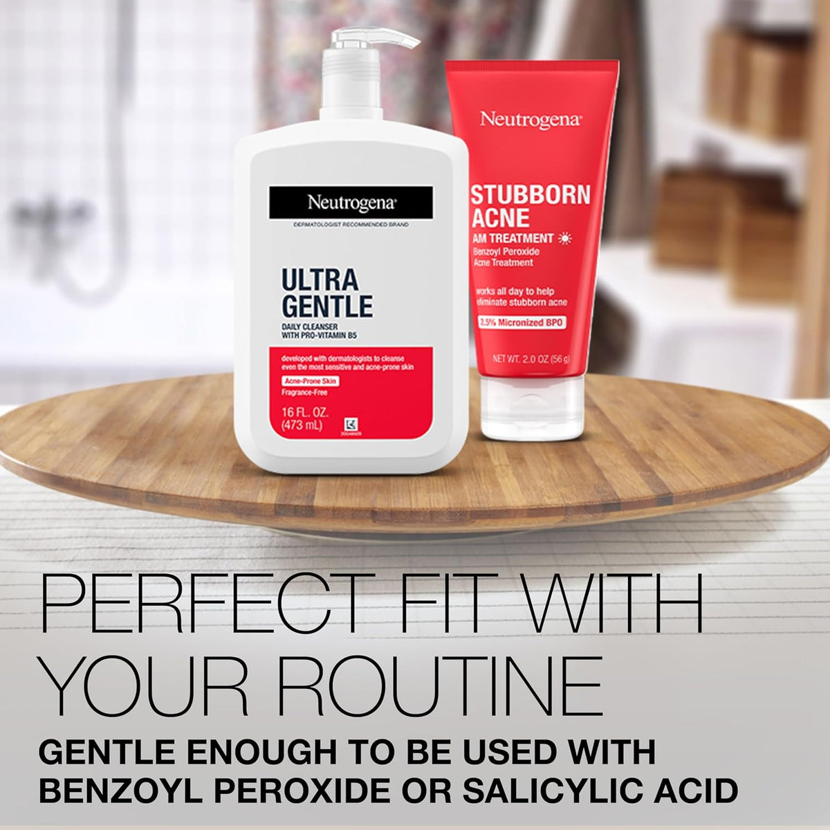 Neutrogena facial cleanser texture demonstration on hand