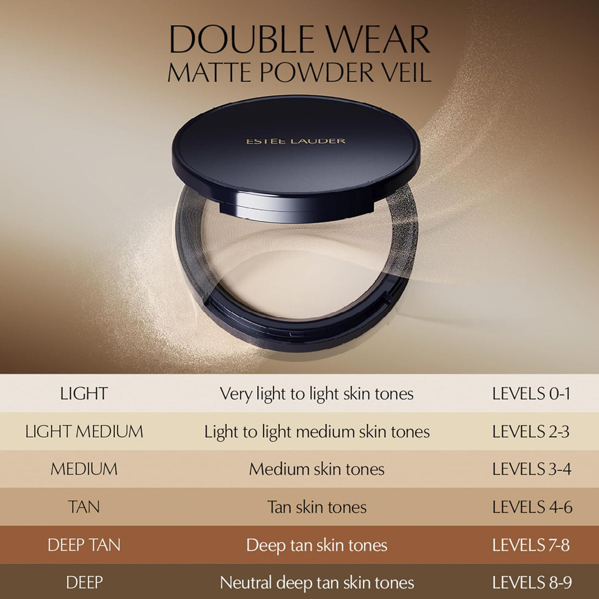 Estee Lauder oil control matte veil face powder puff applicator details