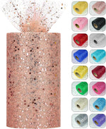 Miegecha glitter tulle rolls front view product packaging