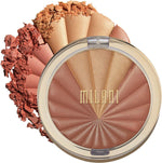 Milani Color Harmony Blush Palette Bronze Burst front view showing sunburst design compact