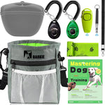 Built in dog waste bag dispenser pocket on the black training fanny pack.