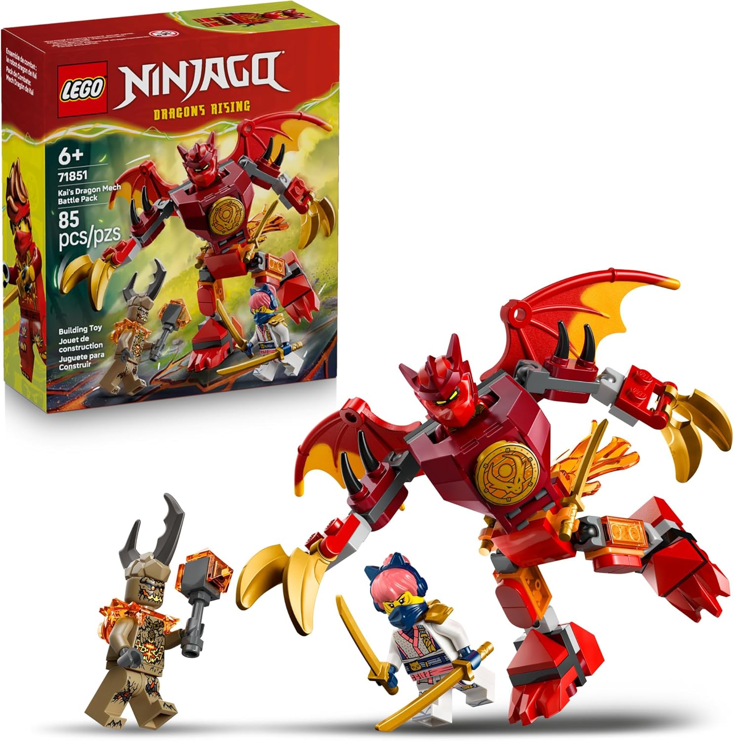Lego Ninjago Kai’s Dragon Mech Battle Pack front of box