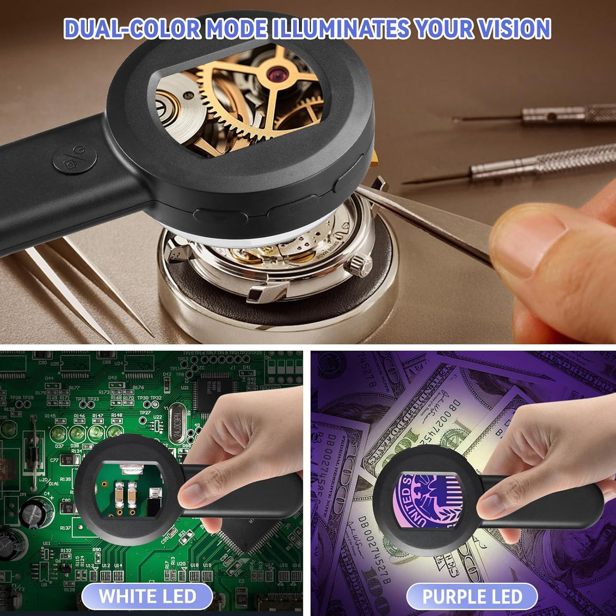 GAMKII digital magnifying glass accessories including 32GB TF card
