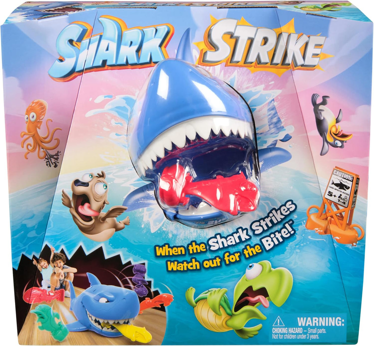 Spin Master Games Shark Strike Bowling Kids Game | Exciting Shark Bowling Action, Wind-Up Chomping Shark Shoots Forward to Knock Over Fish Pins, For 2-4 Players, Ages 5 & Up - Image 9