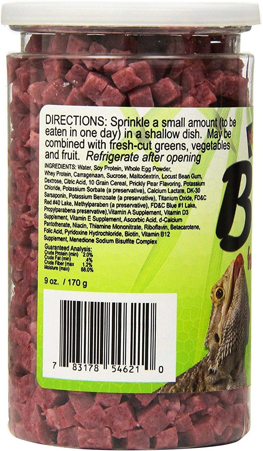 Nature Zone soft gel bites for bearded dragons container view imported pet food