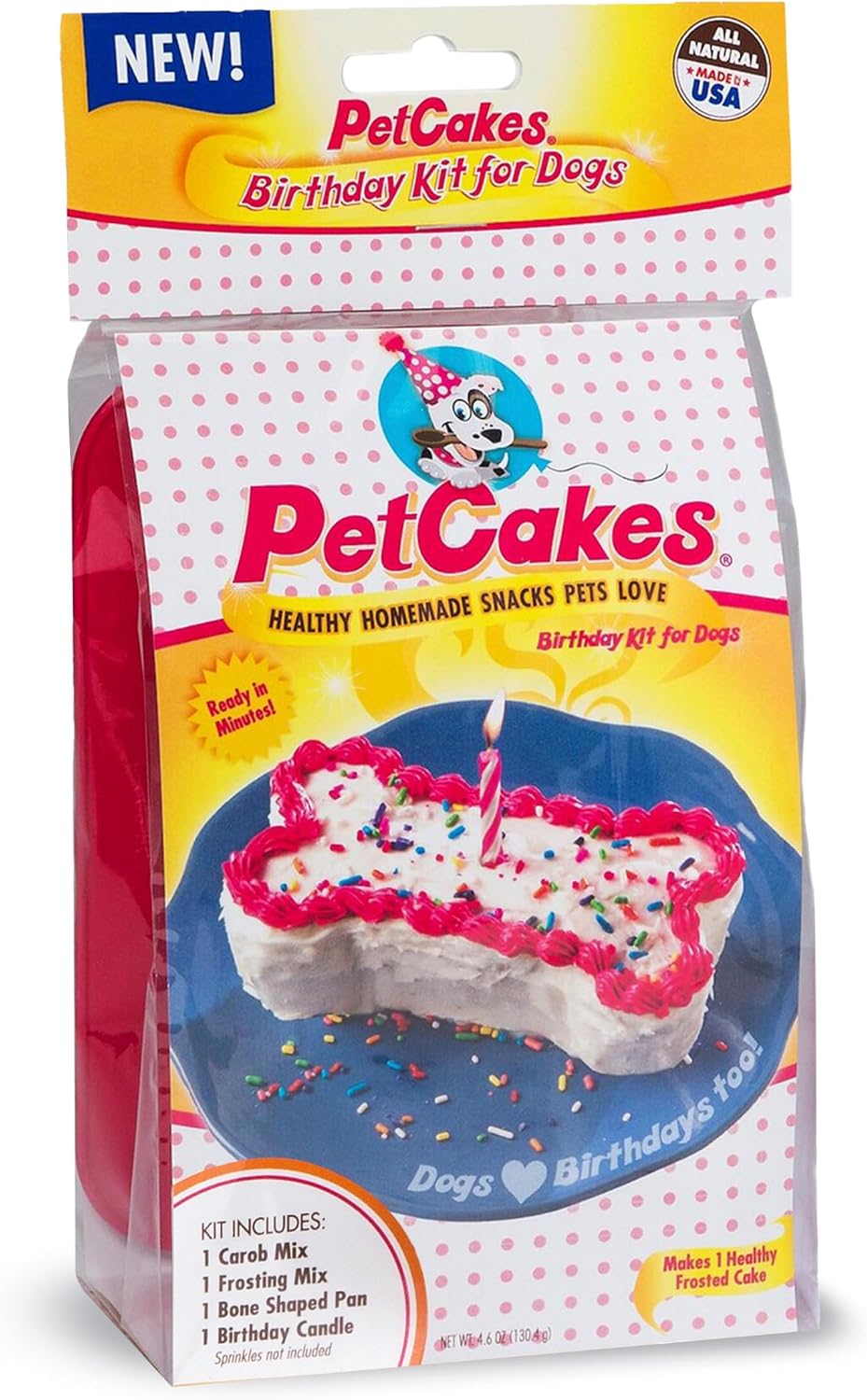 PetCakes dog birthday cake kit front view packaging