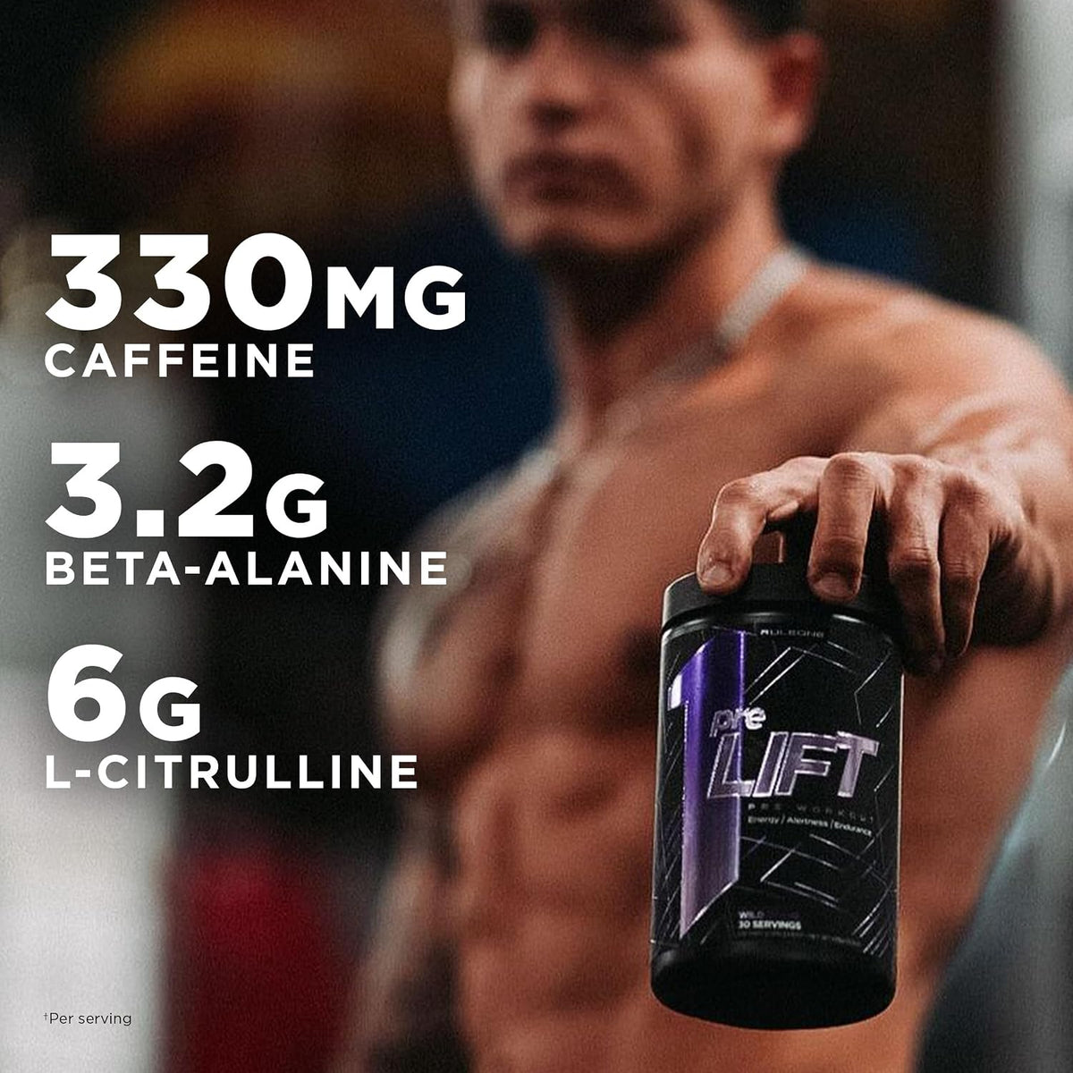 Rule One Proteins preLIFT scoop serving size powder texture