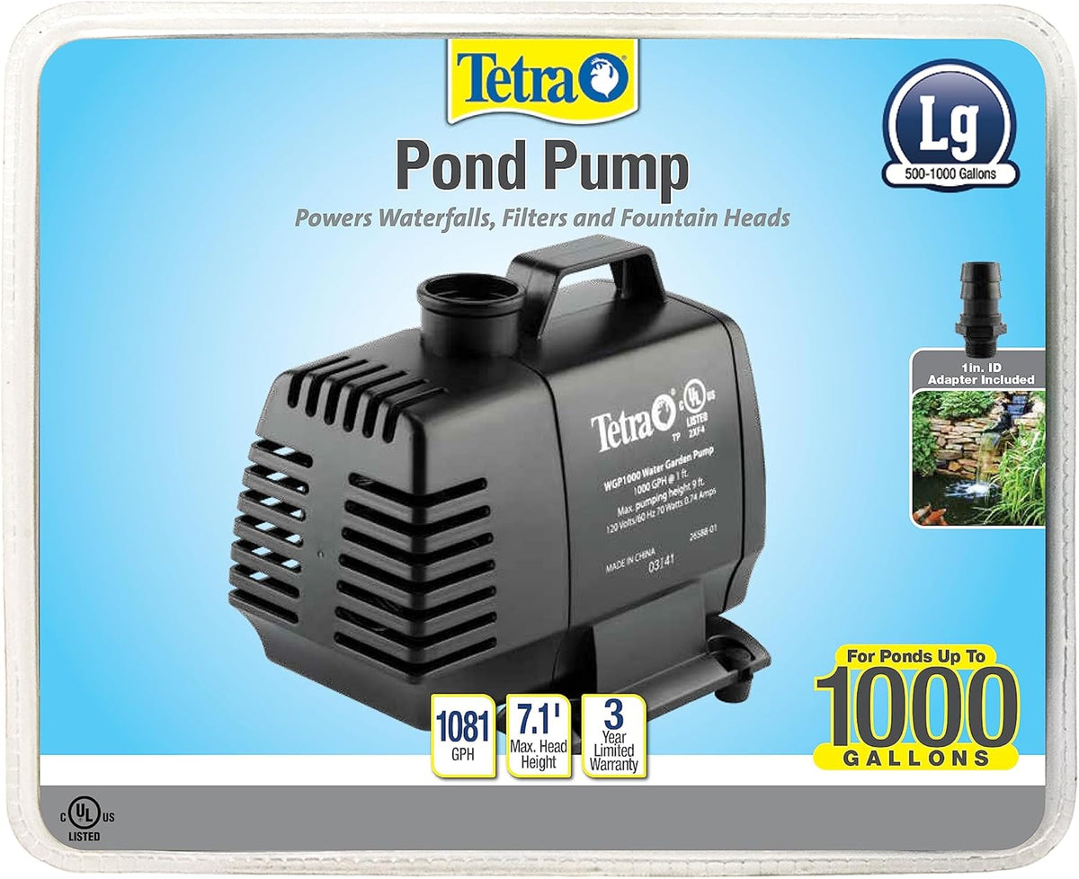 Tetra Pond Water Garden Pump front view showing submersible housing