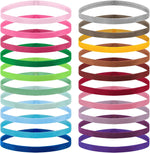 Duufin 20 Pcs Elastic Headbands Non Slip Grip Thin Sport Elastic Headband | for Women Men Girls Colorful Workout Headbands, 20 Colors - Image 13
