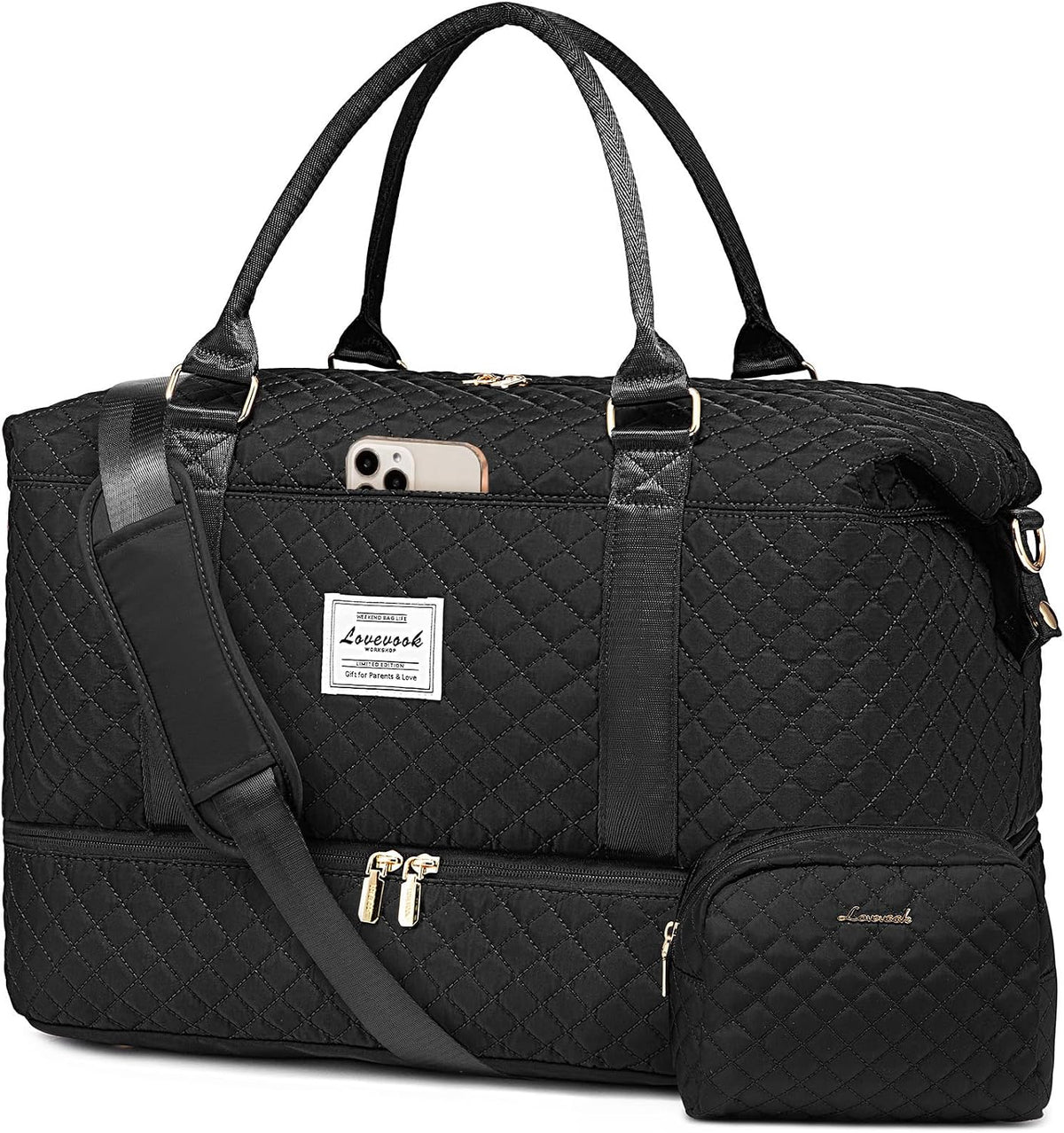 LOVEVOOK Travel Duffle Bag,Weekender Bags for Women with Shoe CompartmentCarry on Overnight Bag with Toiletry Bag,Gym Duffel Bag with Wet Pocket, Hospital Bags for Labor and Delivery - Image 12
