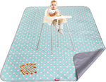 Splat Mat Under High Chair Mat for Baby's Mealtime,Green Flower, 42x46Inch - Image 6
