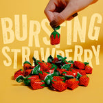 Cambie strawberry candy showing hard shell and soft center