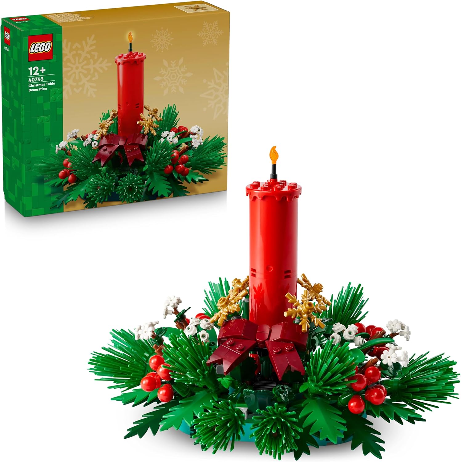 Lego Christmas Table Decoration 40743 front view building kit