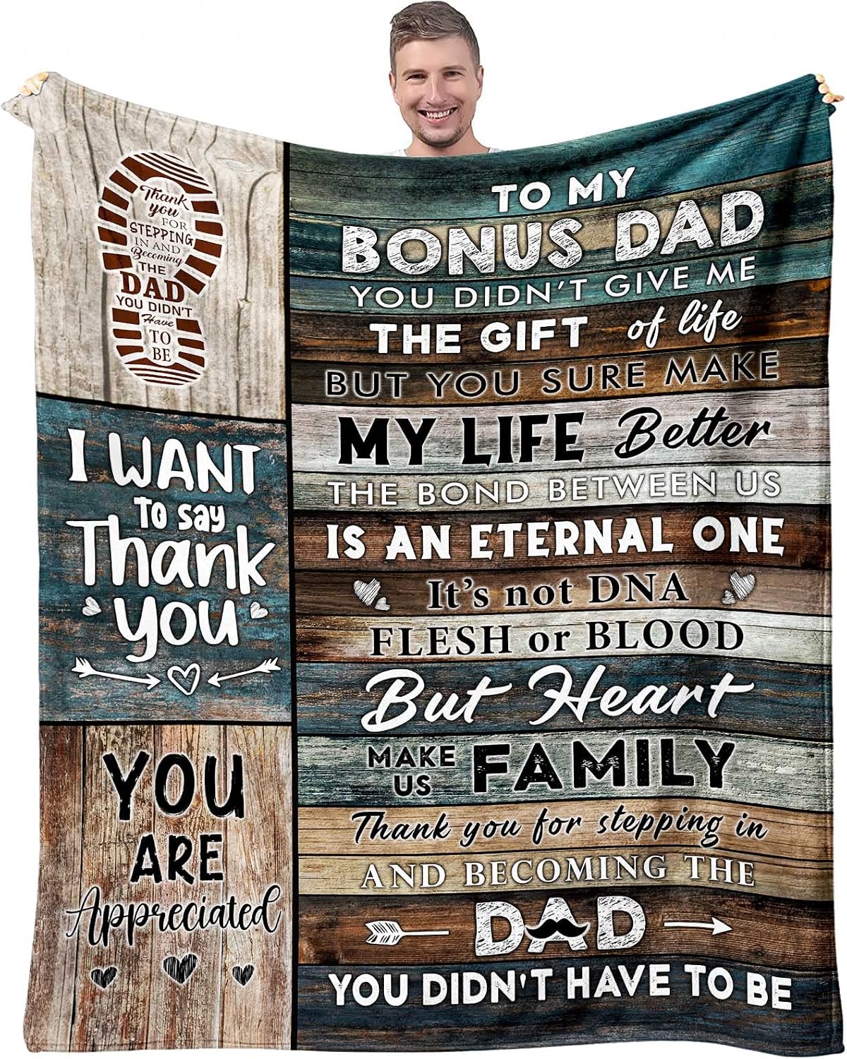 Vxdrzgt bonus dad throw blanket front view