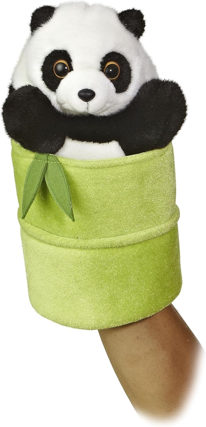 Aurora interactive hand puppet panda front view