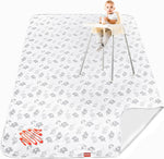 Splat Mat Under High Chair Mat for Baby's Mealtime,Green Flower, 42x46Inch - Image 10