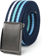 Mile High Life Canvas Web Belt | Cut to Fit Up to 52" | Flip-Top Matte Silver Nickel Buckle 12 Colors - Image 9
