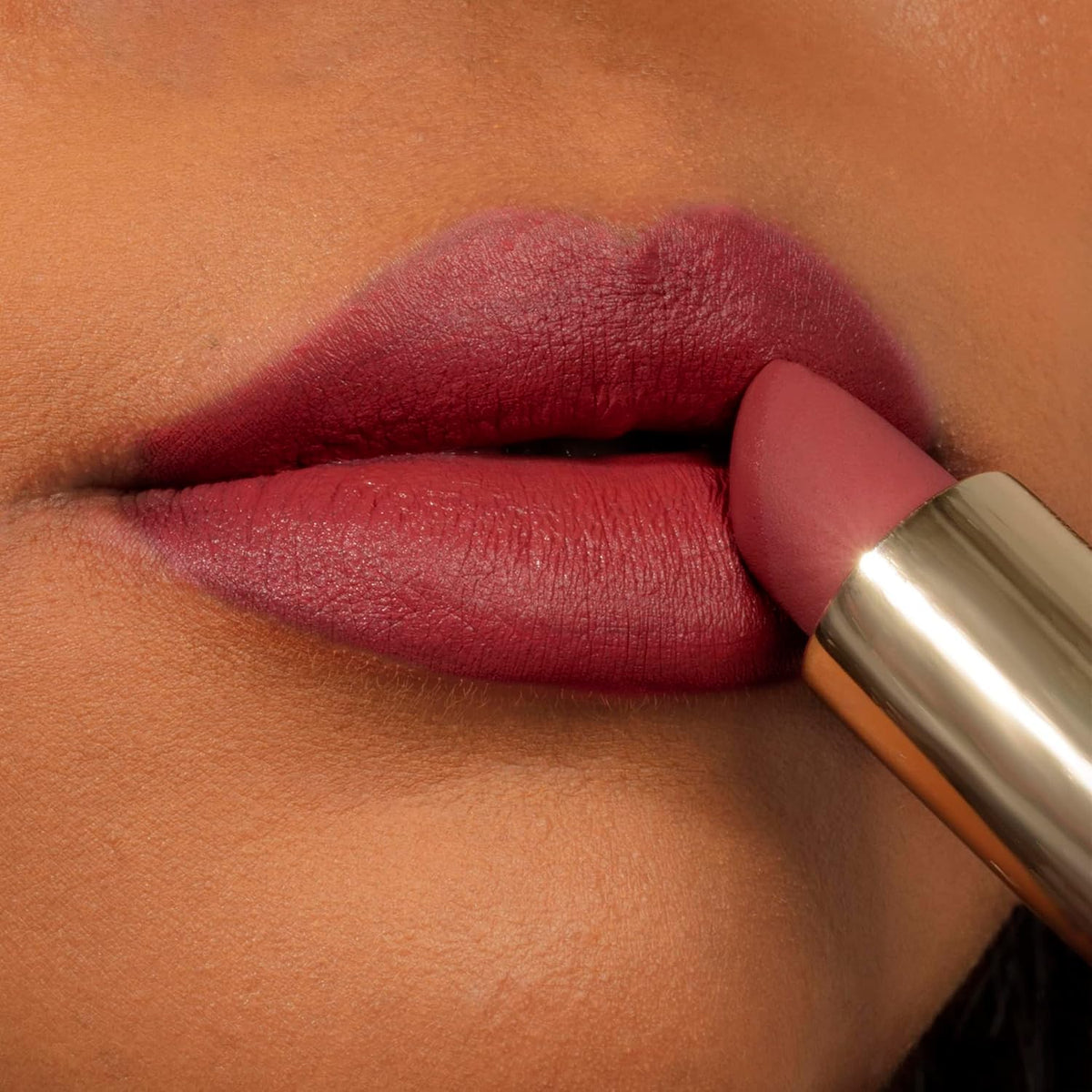Side view of Milani Color Fetish Matte Lipstick case